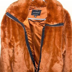LUCKY BRAND Faux Fur Hooded Zip Jacket…